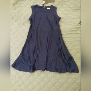 Charming Navy Sleeveless Kids Dress